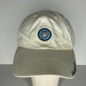 Life Is Good White Distressed Stained Adjustable Hat